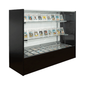 48" Black Countertop Sports Card Display Case | Full Vision