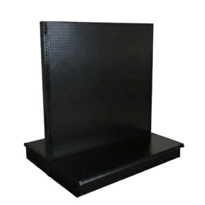 Black Double Sided Gondola Shelving Starter Unit