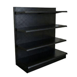Black Gondola Shelving Wall Starter Unit | 3 Shelves