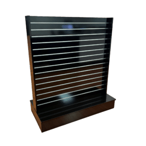 Gloss Black Double Sided Slatwall Gondola Shelving Starter Unit