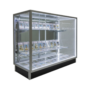 48" Silver Countertop Sports Card Display Case | Extra Vision