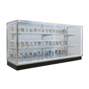 70" Silver Countertop Sports Card Display Case | Extra Vision