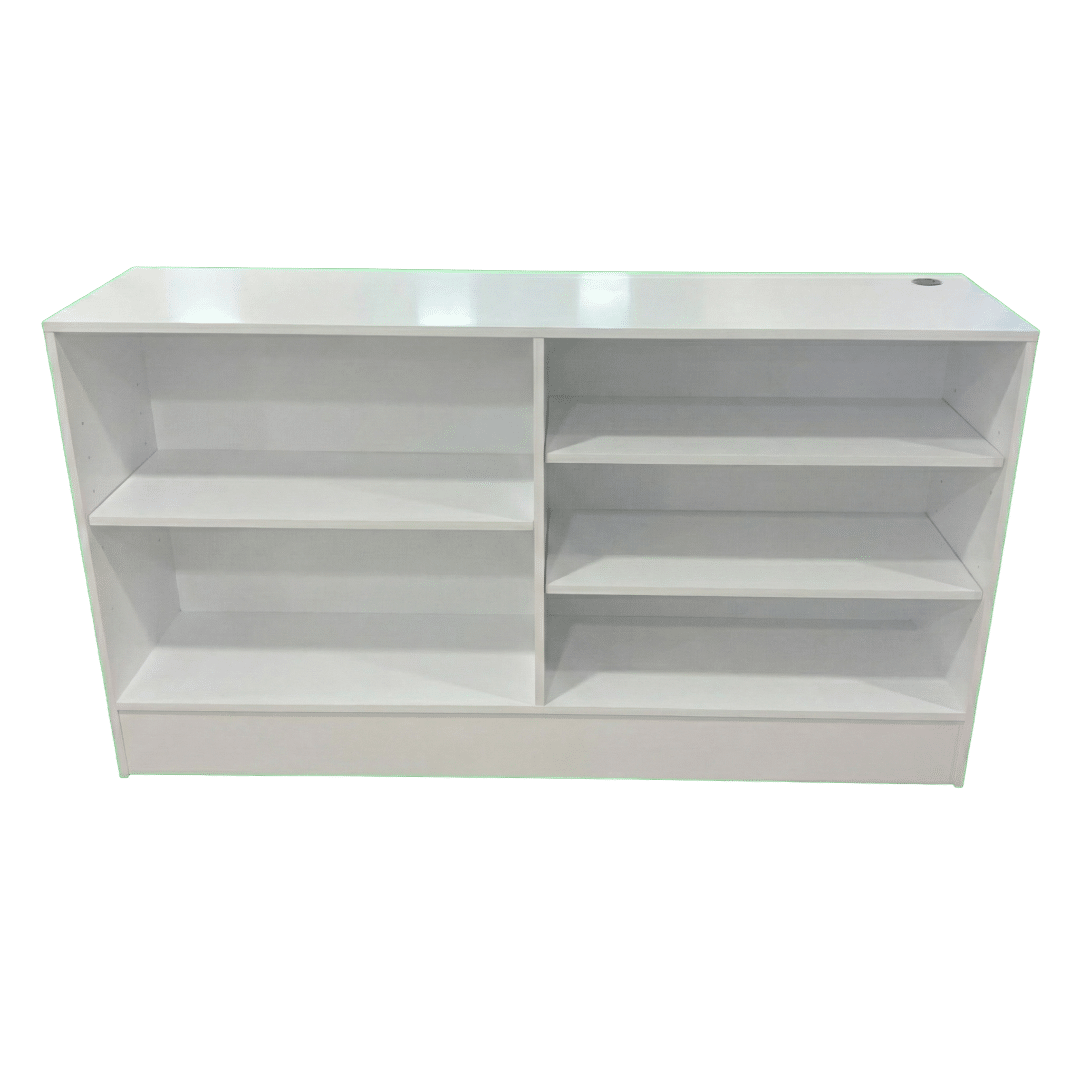 72" White Retail Ledgetop Wrap Counter - Image 6