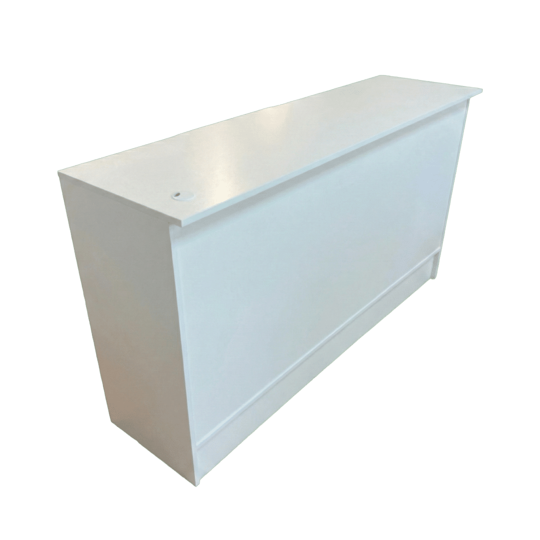 72" White Retail Ledgetop Wrap Counter - Image 5