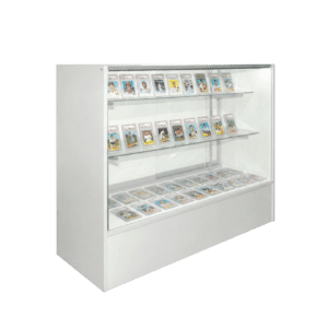 48" White Countertop Sports Card Display Case | Full Vision