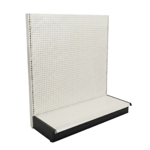 White Gondola Shelving Wall Starter Unit
