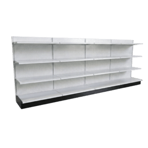 White Gondola Wall Shelving Starter Unit | 4 Rows