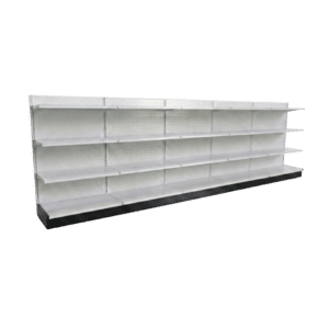 White Gondola Wall Shelving Starter Unit | 5 Rows