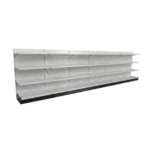 White Gondola Wall Shelving Starter Unit | 6 Rows