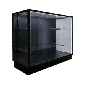 48" Black Extra Vision Display Case | Black Back