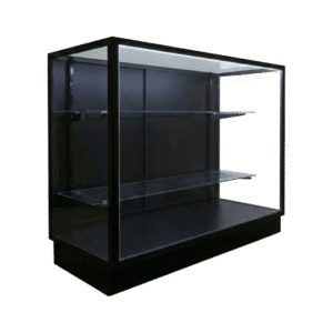 48" Black Extra Vision Display Case | Black Back