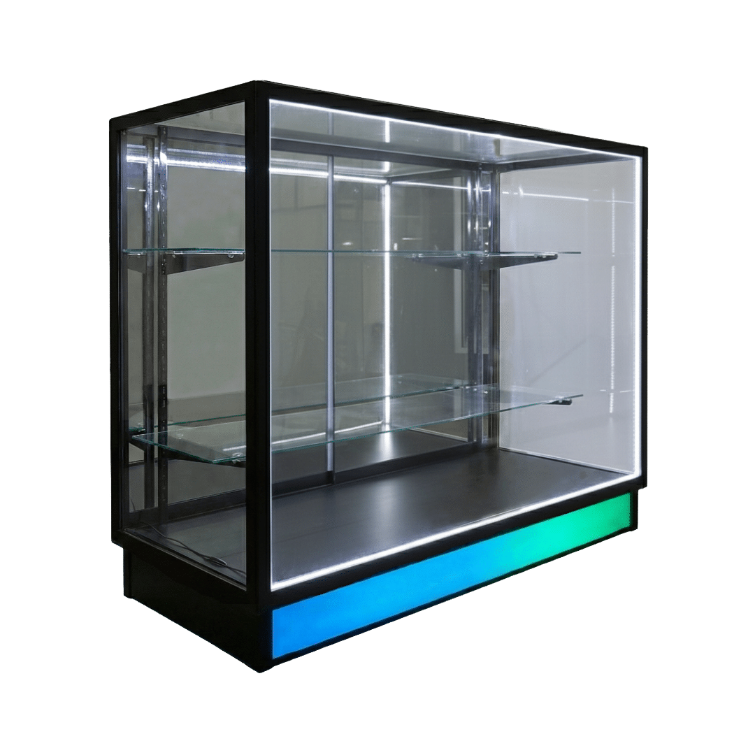 48" Black Extra Vision Display Case with RGB Base