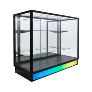 48" Black Extra Vision Display Case with RGB Base