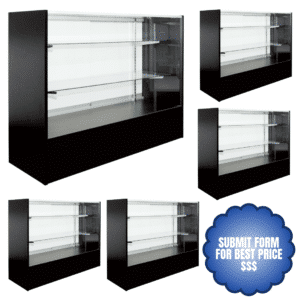48" Full Vision Black Wholesale Display Cases