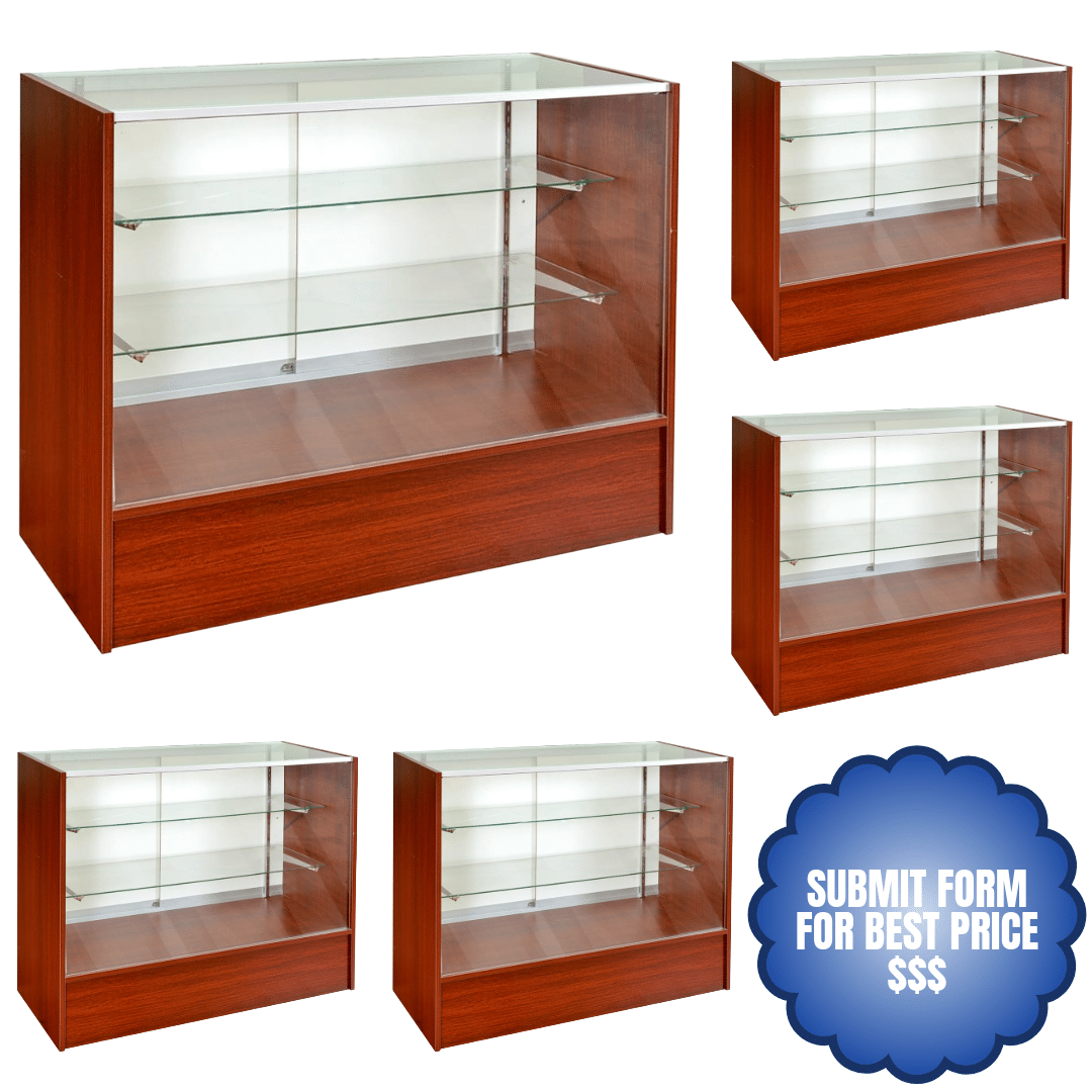 48" Full Vision Cherry Wholesale Display Cases