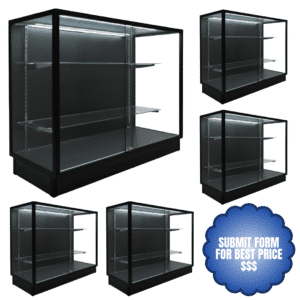 48"  Front Facing Black Extra Vision Wholesale Display Cases