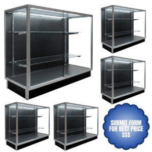 48"  Front Facing Silver Extra Vision Wholesale Display Cases