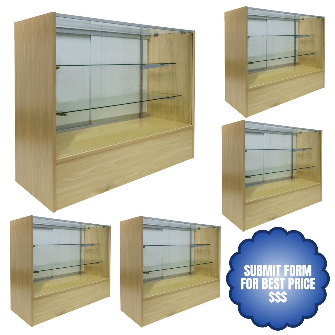 48" Full Vision Maple Wholesale Display Cases