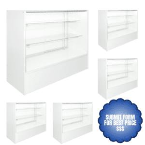 48" Full Vision White Wholesale Display Cases