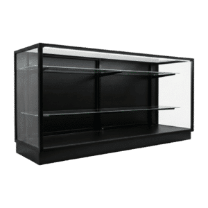 70" Black Extra Vision Display Case | Black Back