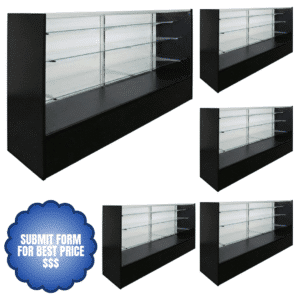 70" Full Vision Black Wholesale Display Cases