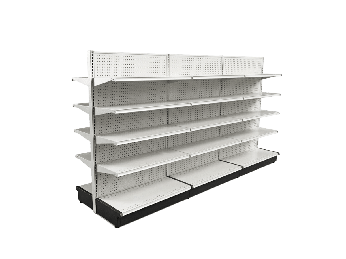 Double Sided Gondola Shelving