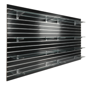 Gloss Black Slatwall Panel Shelving Bundle