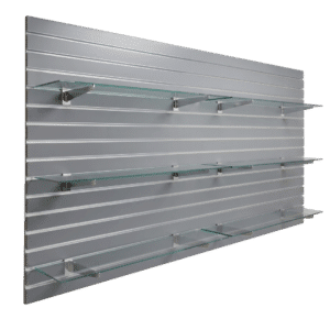 Gray Slatwall Panel Shelving Bundle