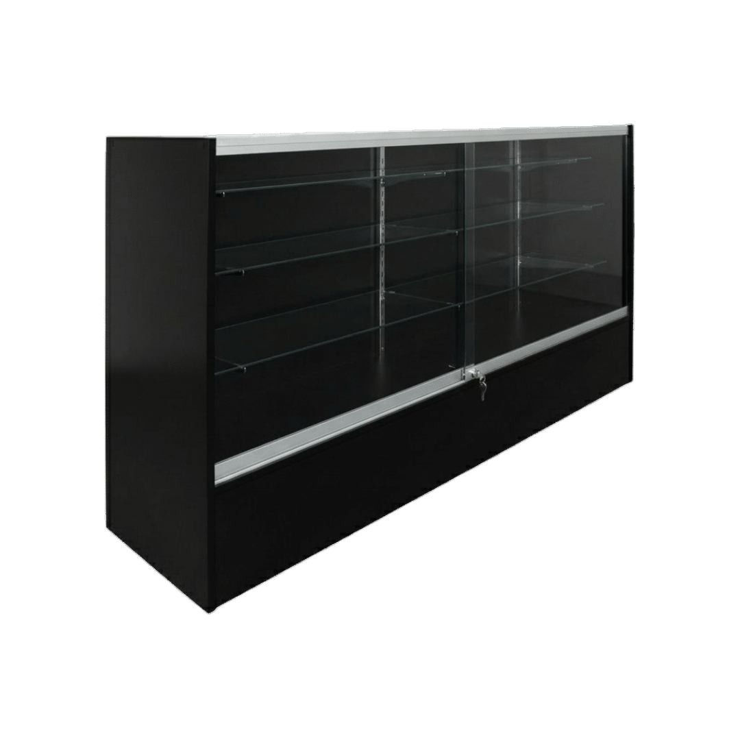 70" Black Front Facing Display Case | Full Vision