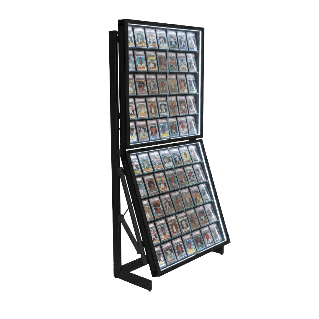 yu-gi-oh saga blue eyes white dragon reprint deck 9-Card Wall Mount Display Case for 35pt Trading Cards (UV ONE-TOUCH  Magnetic Holder)