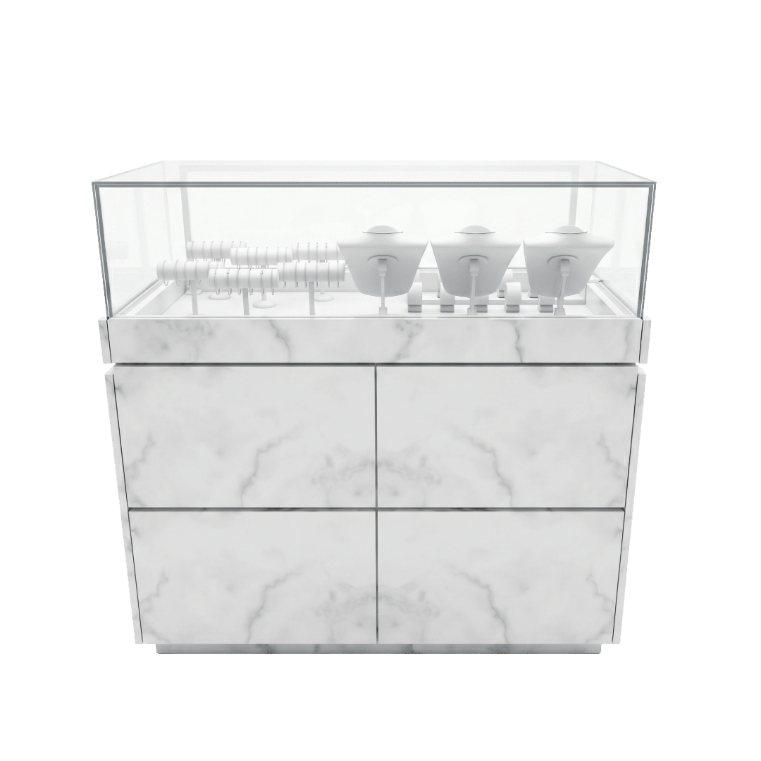 Ice Onyx & Gold Jewelry Display Case - Image 3