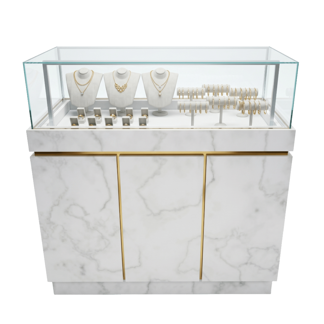 Ice Onyx & Gold Jewelry Display Case
