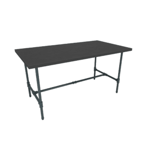 Pipeline Large Nesting Table | Anthracite Grey Frame with Black Top