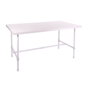 Pipeline Large Nesting Table | Gloss White Frame with White Top