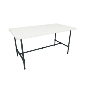 Pipeline Large Nesting Table | Anthracite Grey Frame with White Top