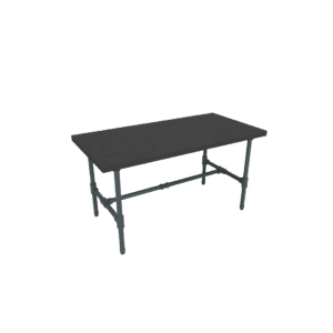 Pipeline Small Nesting Table | Anthracite Grey Frame with Black Top