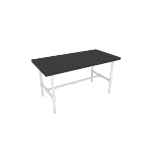 Pipeline Small Nesting Table | Gloss White Frame with Black Top