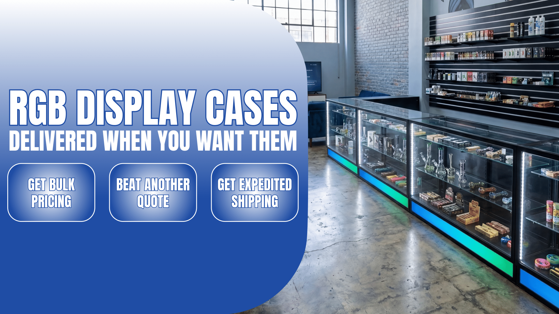 RGB Display Cases Product Category Hero Image - Mobile