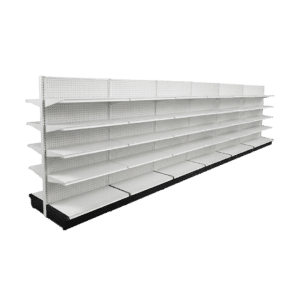 White Double Sided Gondola Shelving Starter Unit | 6 Rows | Madix Compatible | 48" x 72"