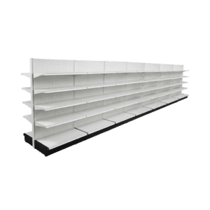 White Double Sided Gondola Shelving Starter Unit | 7 Rows | Madix Compatible | 48" x 72"