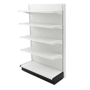 Gondola Shelving End Cap with 4 Shelves | White | Madix Compatible | 36" x 72"