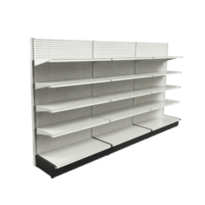 White Gondola Wall Shelving Starter Unit | 3 Rows | Madix Compatible | 48" x 72"