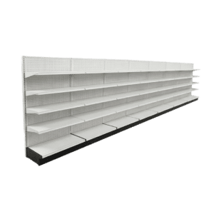 White Gondola Wall Shelving Starter Unit | 7 Rows | Madix Compatible | 48" x 72"