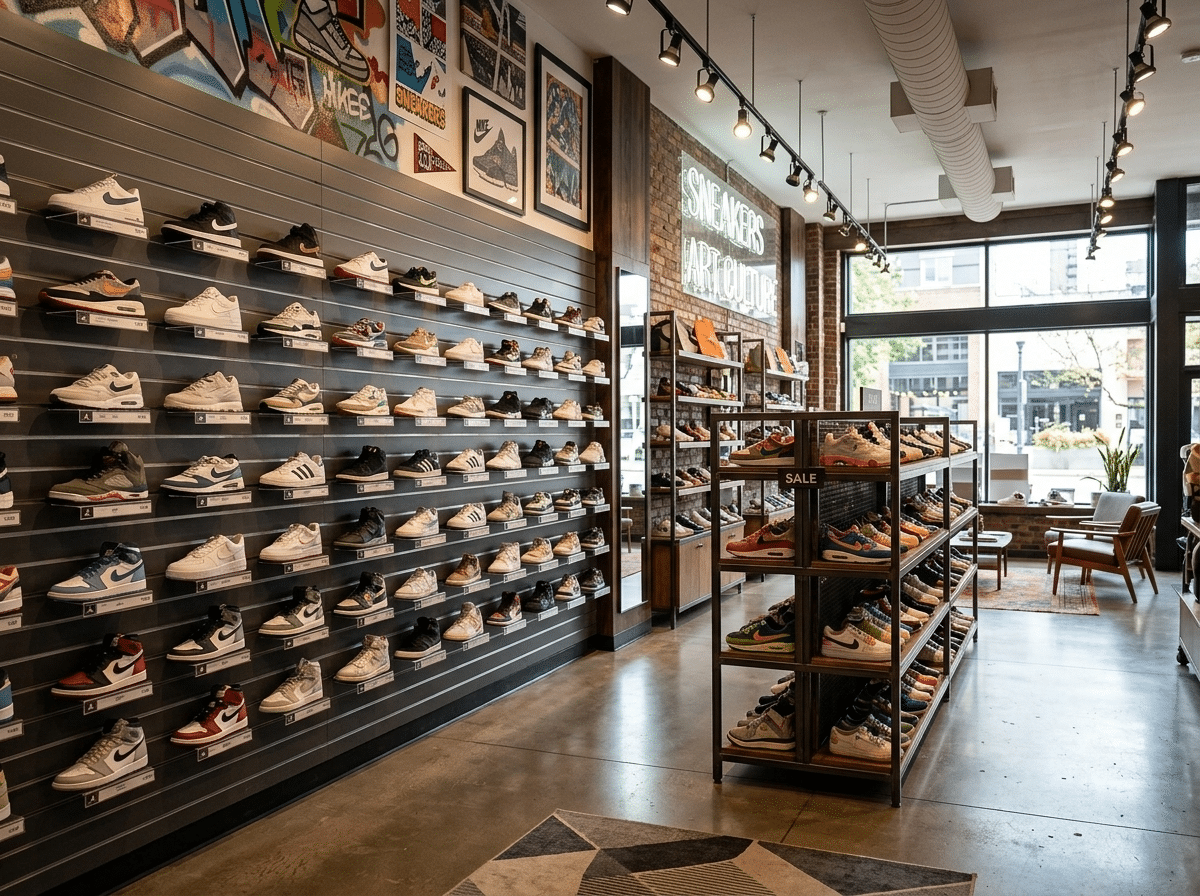 Sneaker Store Gondola Shelving