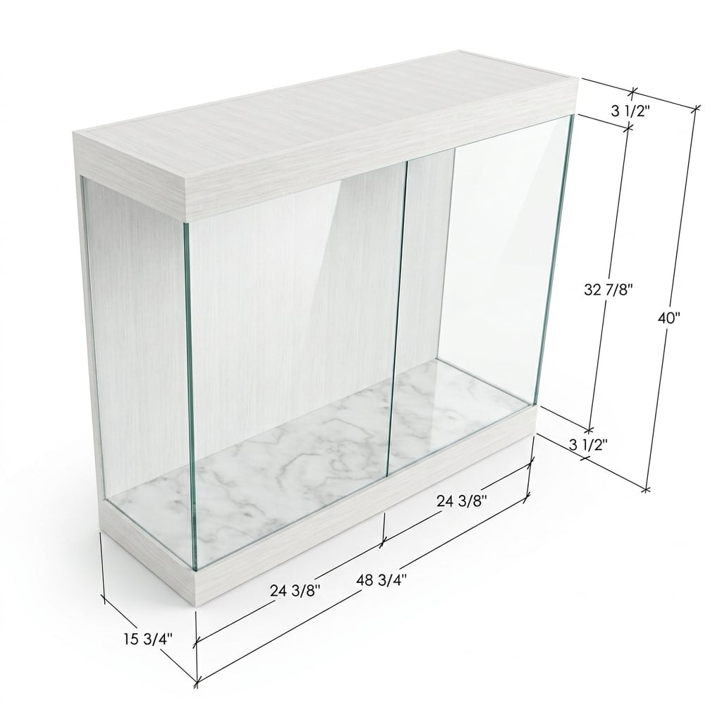 White Woodgrain Jewelry Wall Display Case - Image 3