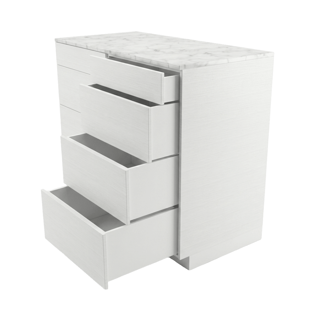 White Woodgrain Jewelry Display Counter - Image 3