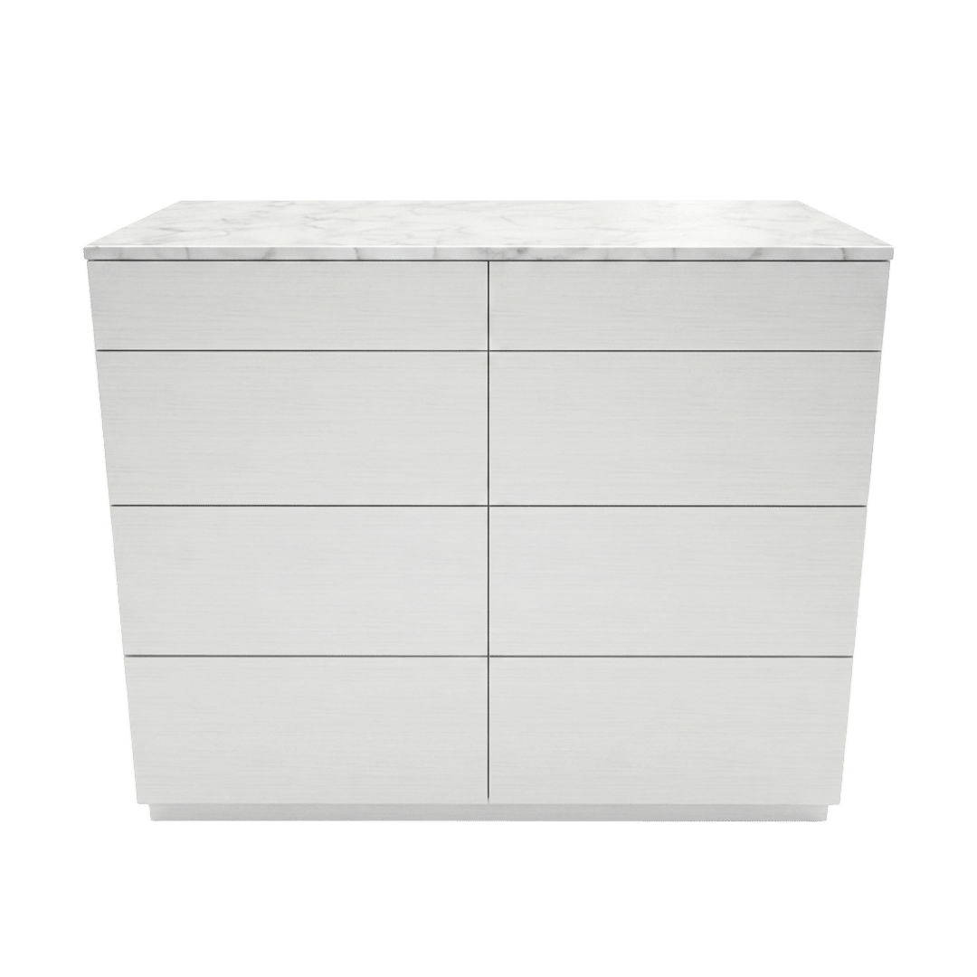 White Woodgrain Jewelry Display Counter - Image 4