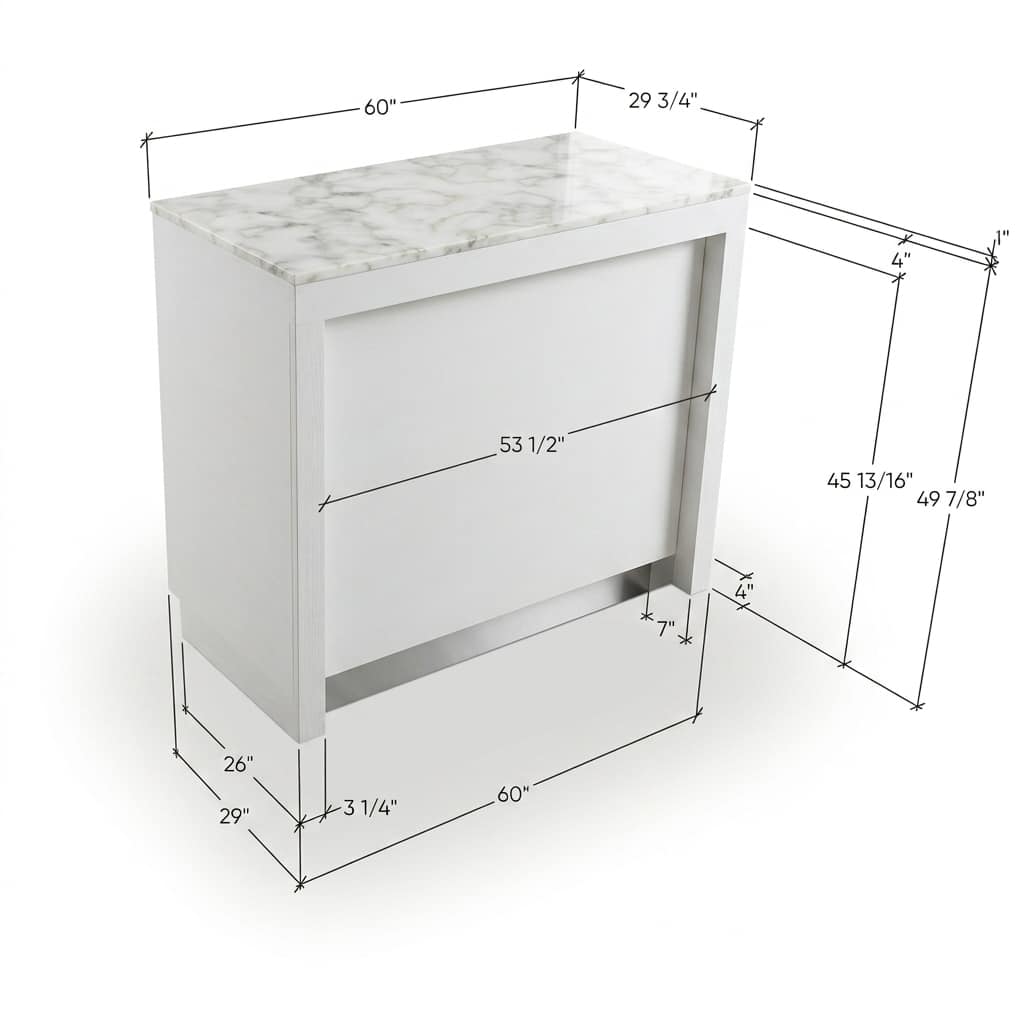 White Woodgrain Jewelry Display Counter - Image 2