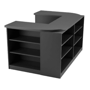 Black Cubby Checkout Counter