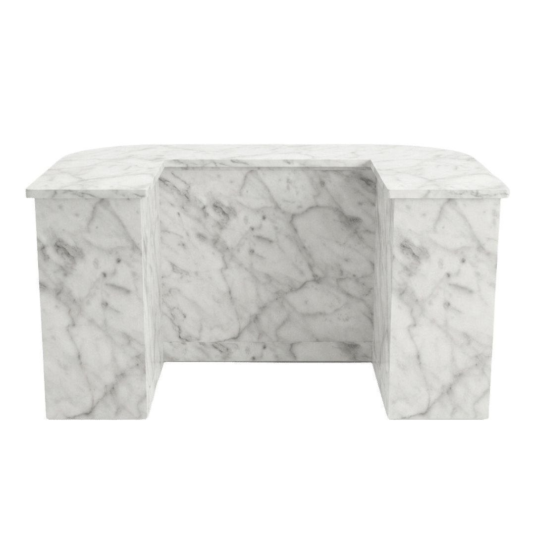 Carrara Bianco Cubby Checkout Counter - Image 2